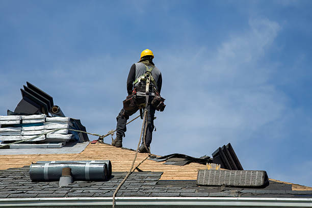 Professional Roofing technician working in Stamford, NY